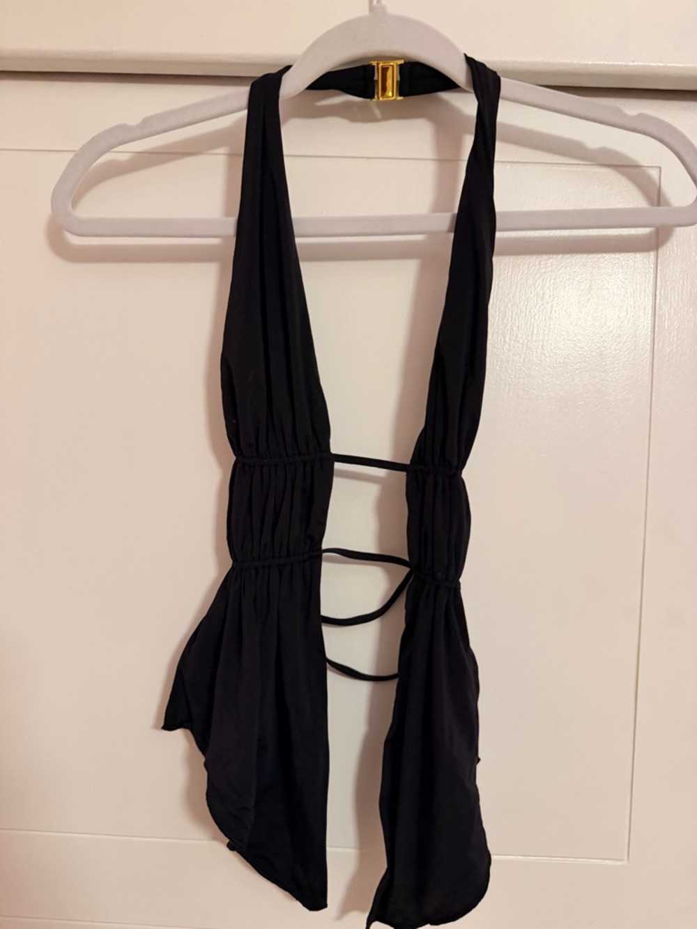 Oh Polly Black Strappy Halter Top